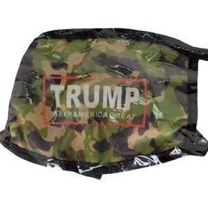 PRESIDENT DONALD J. TRUMP "Keep America Great" Camo Face Mask NEW IN PKG.